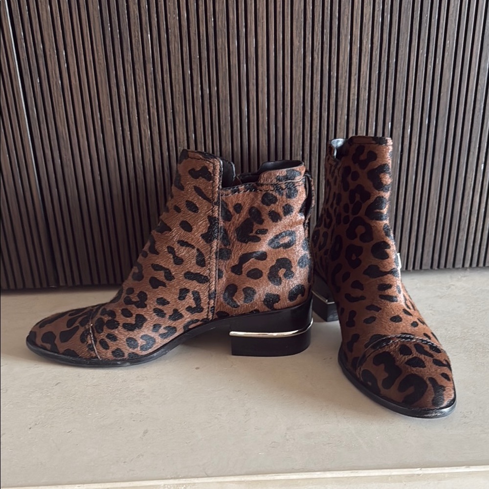 Paige Leopard Print Ankle Boots